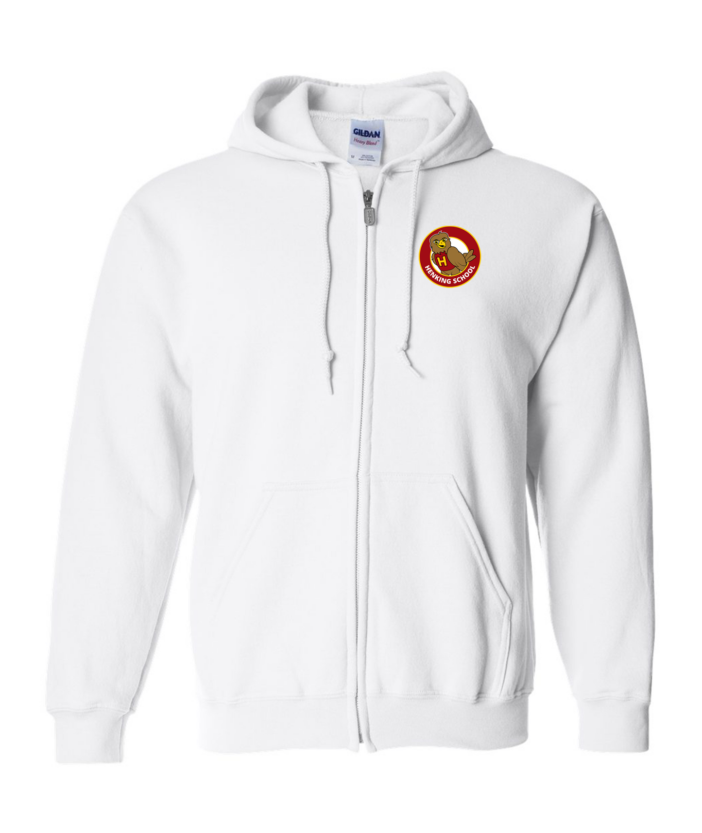 Henking white Unisex Zip-up Hoodie