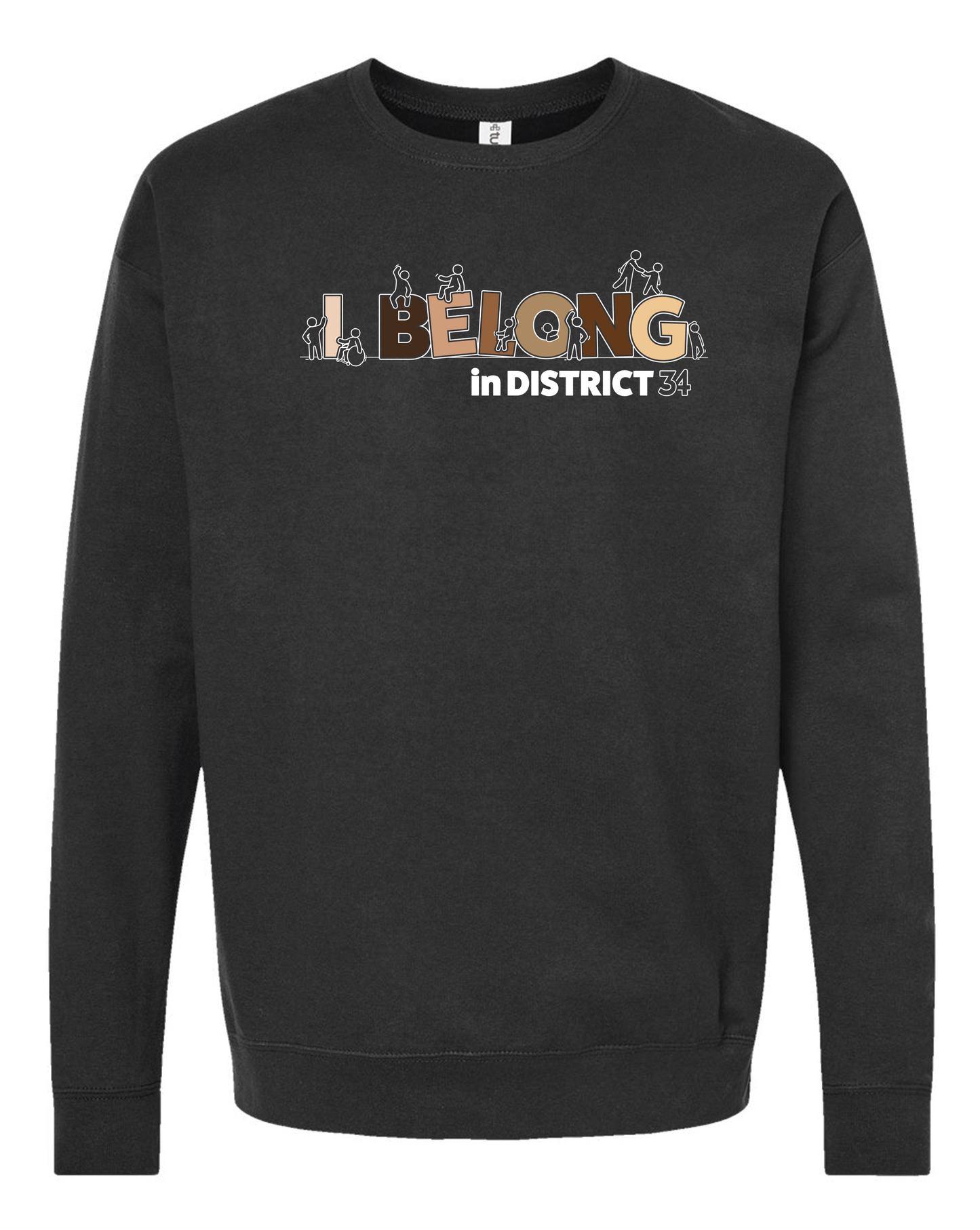 I Belong Skintone Fleece Crewneck Sweatshirt BC3945