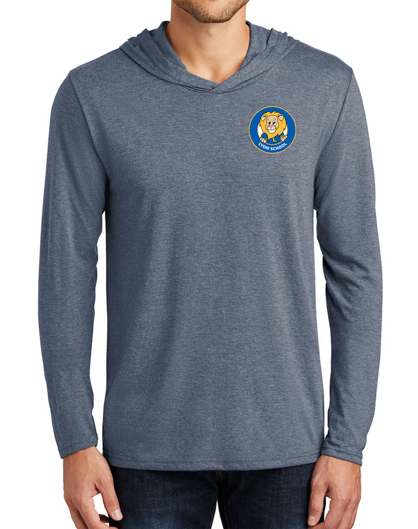 Lyon blue unisex long sleeve hoodie t-shirt