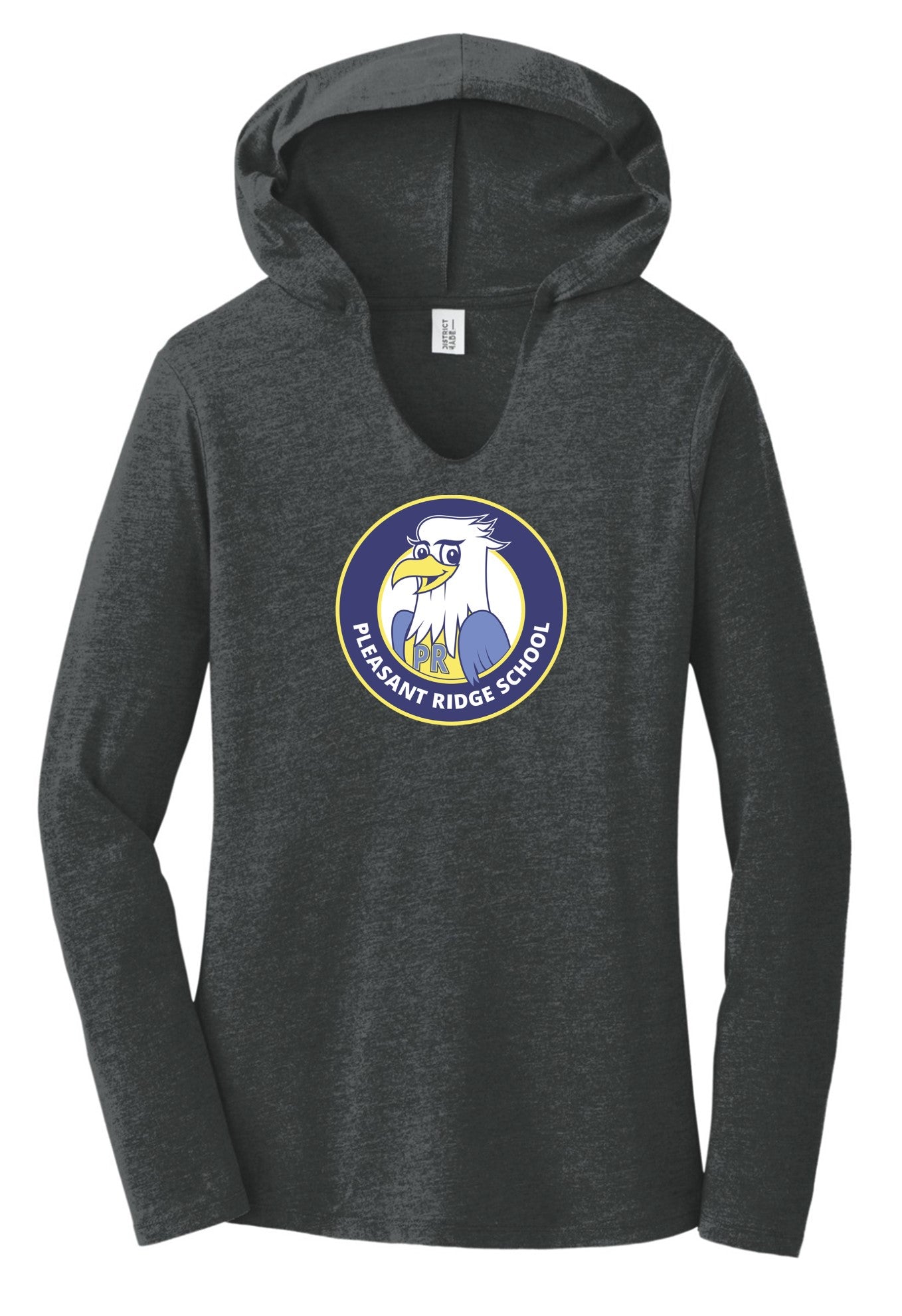 Pleasant Ridge charcoal women long sleeve hoodie t-shirt