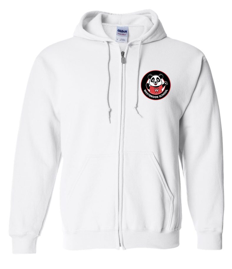 Westbrook white Unisex Zip-up Hoodie