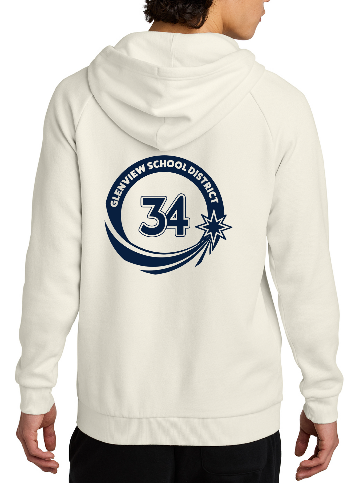 Aspire-Explore-Discover-Connect off-white unisex fleece hoodie