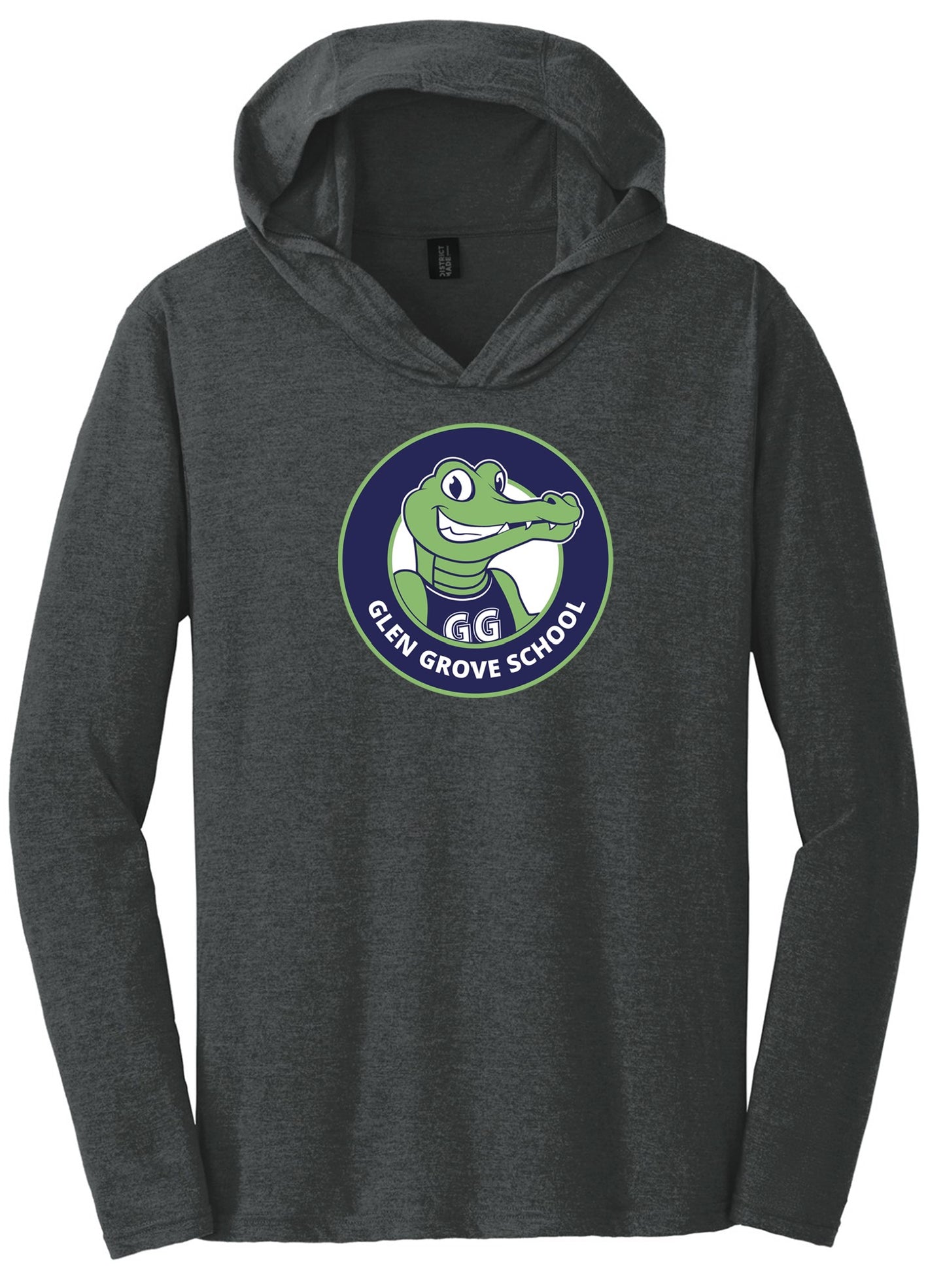 Glen Grove charcoal unisex long sleeve hoodie t-shirt