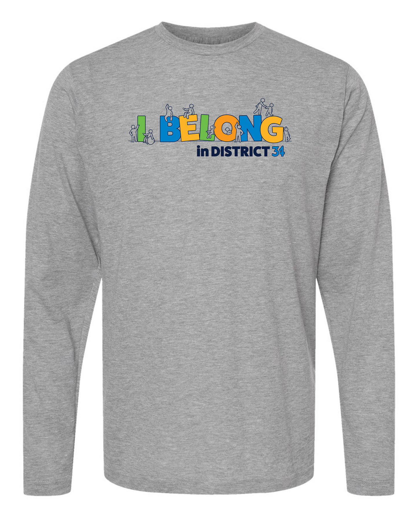 I Belong Heather Grey Unisex Long Sleeve