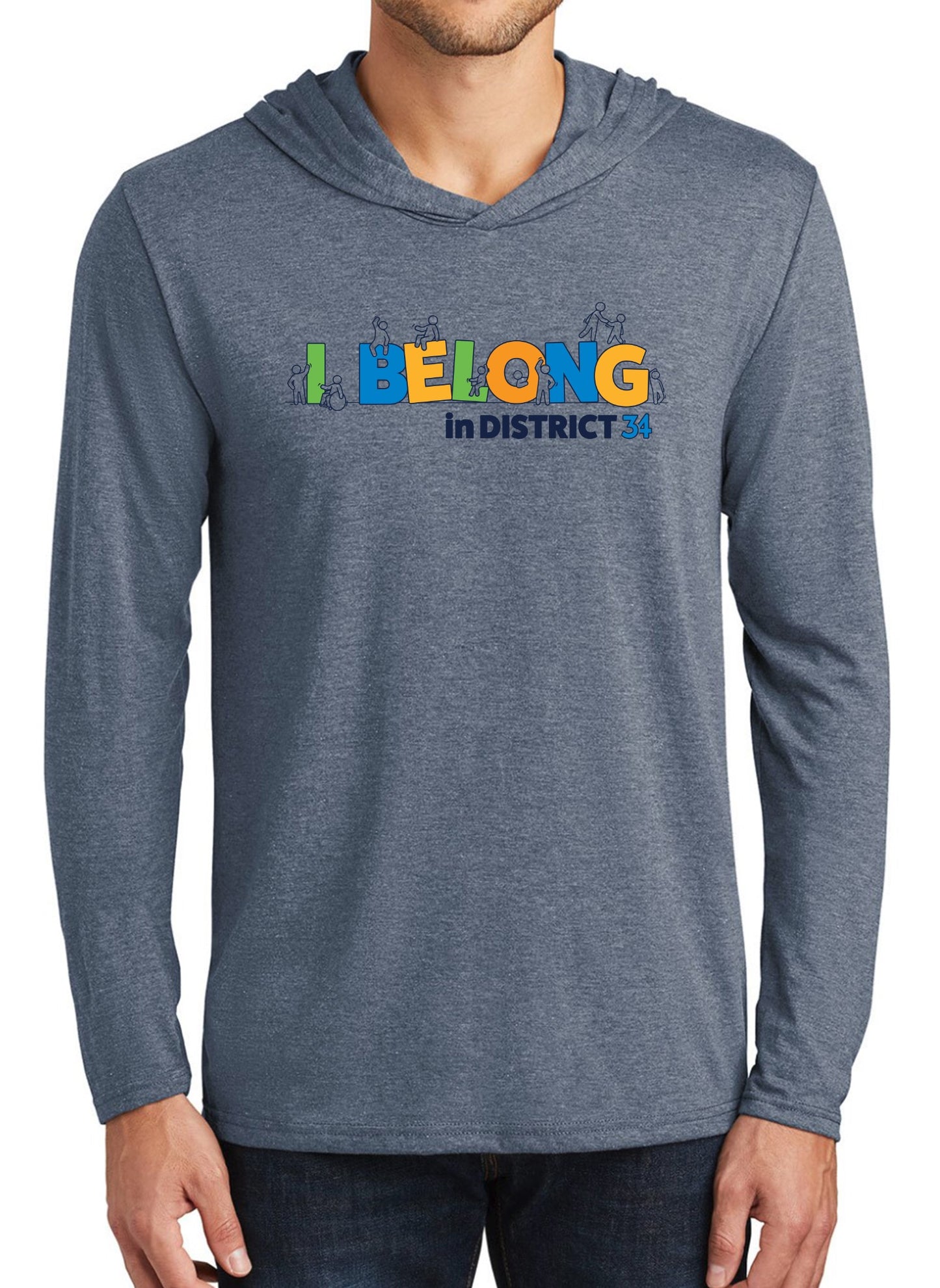I belong blue unisex long sleeve hoodie t-shirt