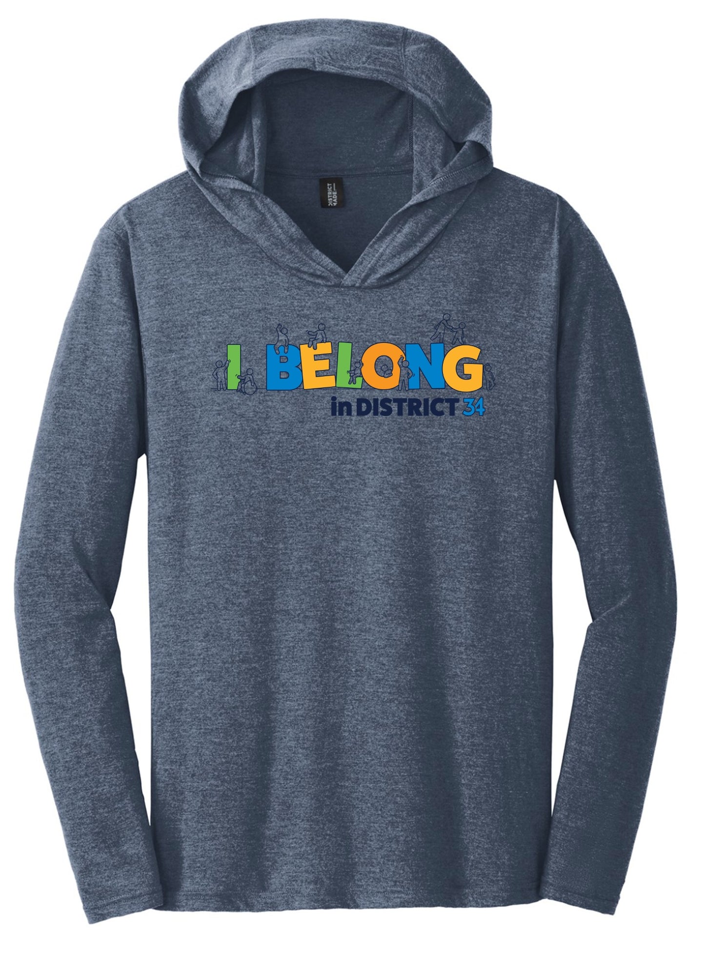 I belong blue unisex long sleeve hoodie t-shirt