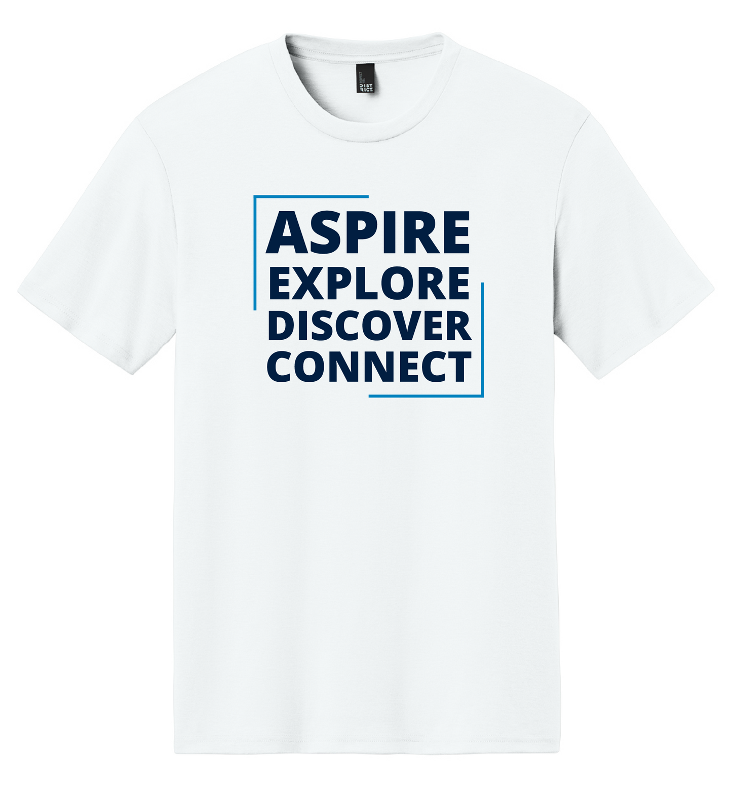 Aspire-Explore-Discover-Connect white unisex-130