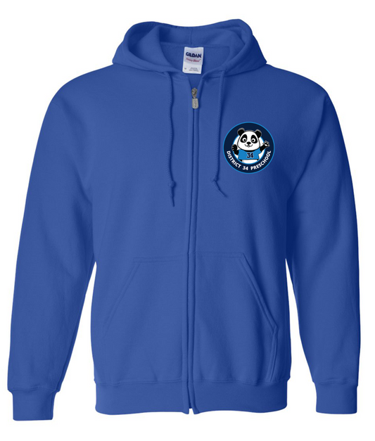 Preschool royal Unisex Zip-up Hoodie