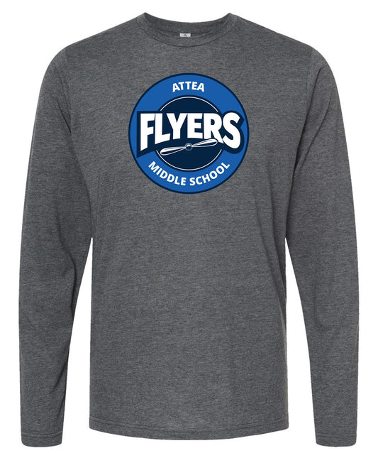 Attea-Flyer Heather Charcoal Unisex Long Sleeve