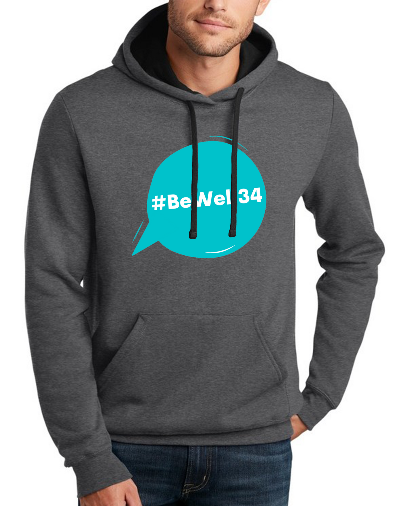 #BeWell34 Charcoal Unisex Hoodie