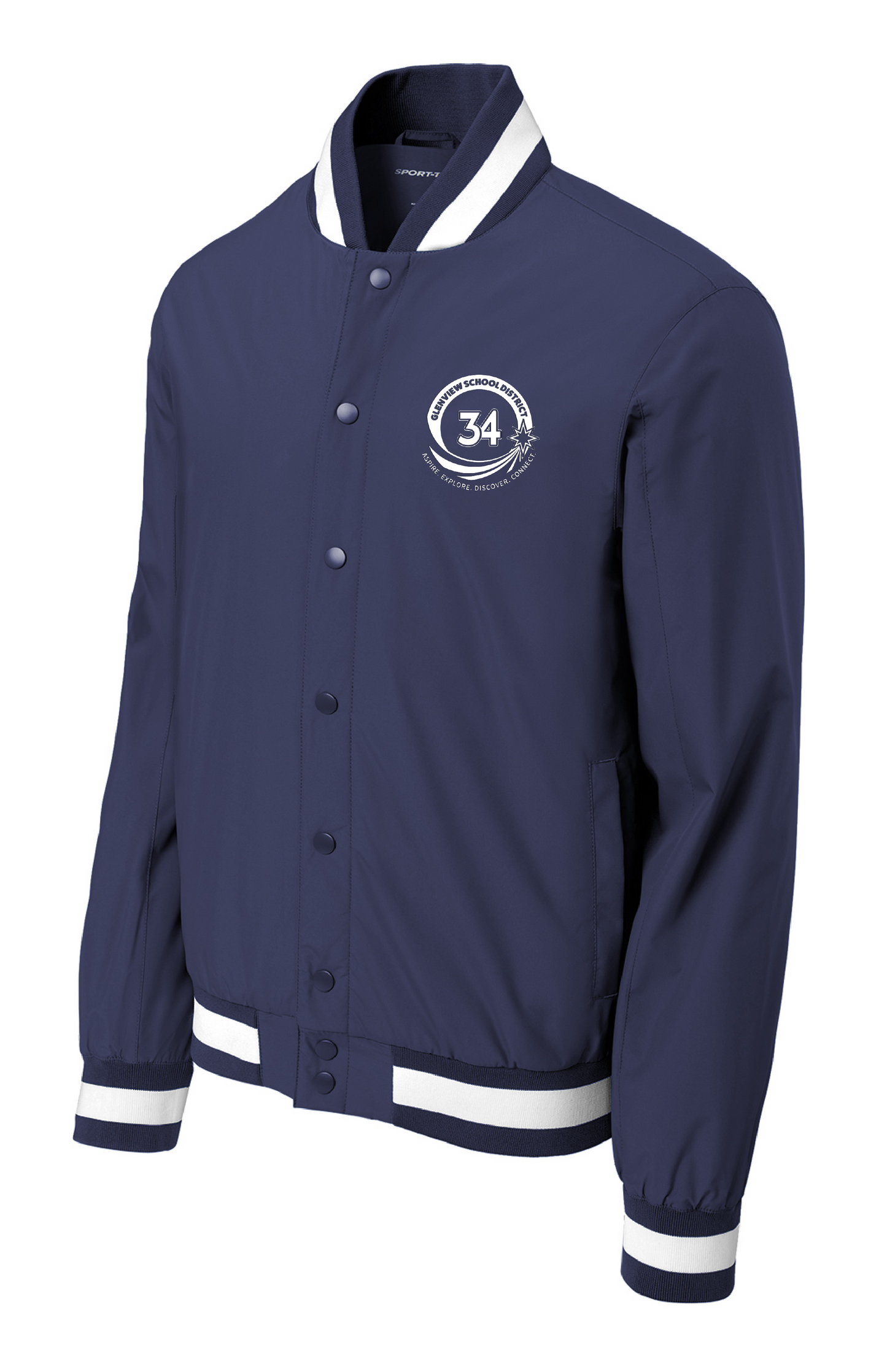 D34 Insulated Varsity Jacket Navy Unisex JST58