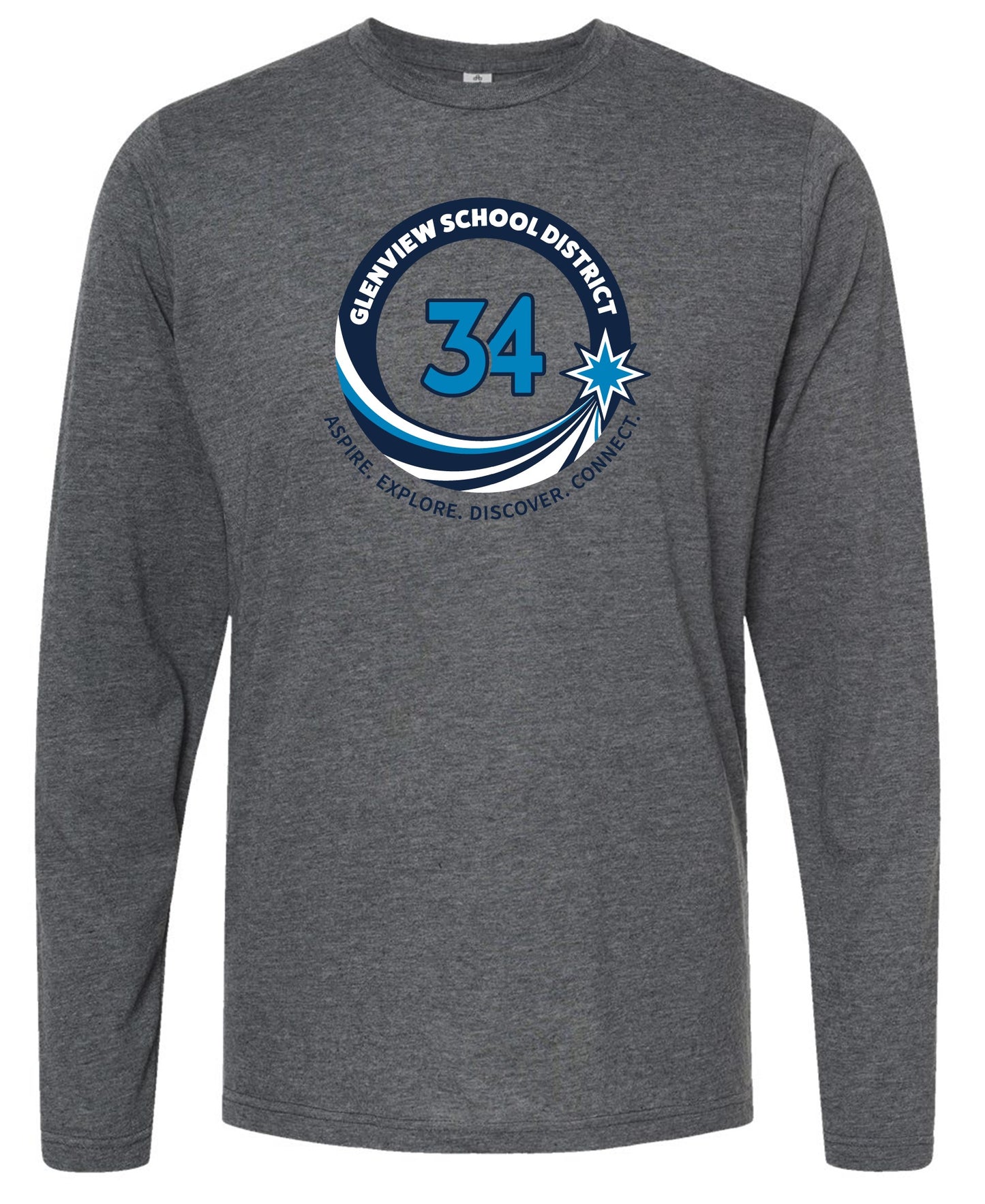 D34 Full Color Charcoal Unisex Long Sleeve