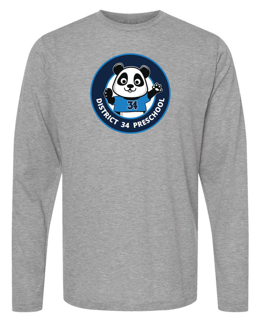 D34 Preschool Heather Grey Unisex Long Sleeve