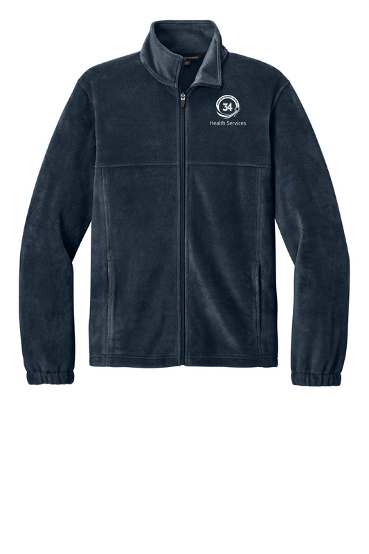 Health Services-Port Authority Plush Fleece Full-Zip Jacket-navy-F190